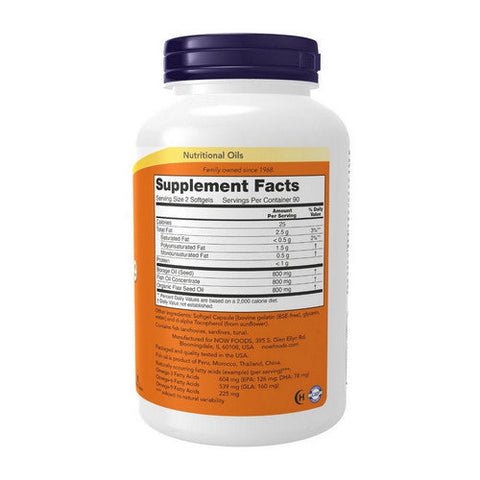 Now Foods, Super Omega 3-6-9, 1200 mg, 180 Sgels Now Foods