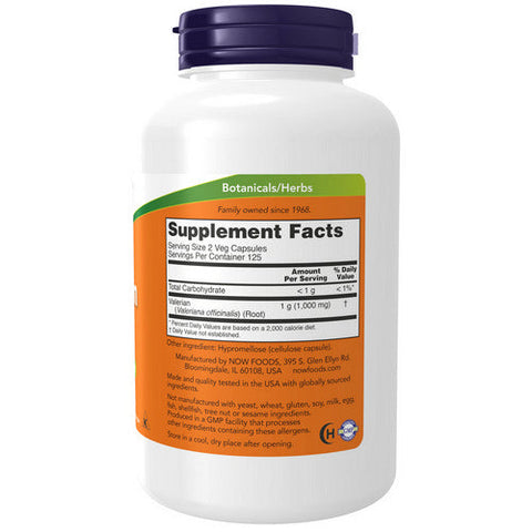 Now Foods, Valerian Root, 500 mg, 250 Caps Now Foods