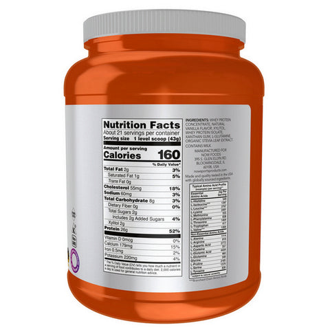 Now Foods, Whey Protein, Natural Vanilla, 2 lbs