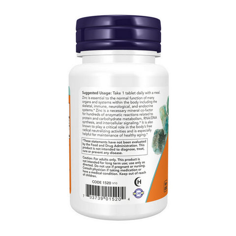 Now Foods, Zinc, 50 mg, 100 Tabs