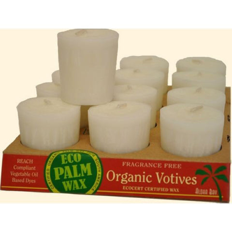 Aloha Bay, Candle Votives Unscented White, Case of 12 / 2 oz