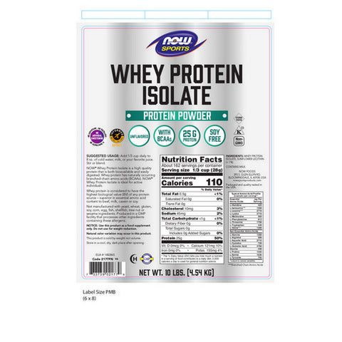 Now Foods, Whey Protein Isolate, Unflavored , 10lb