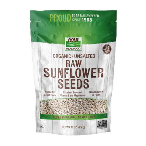Now Foods, Organic Sunflower Seeds Raw & Unsalted, 16 oz.