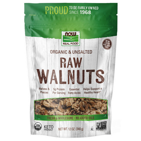 Now Foods, Certified Organic Raw Walnuts, 12 oz