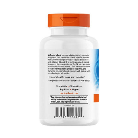 Doctors Best, 5HTP Enhanced With Vitamins B6 And C, 120 Veg Caps