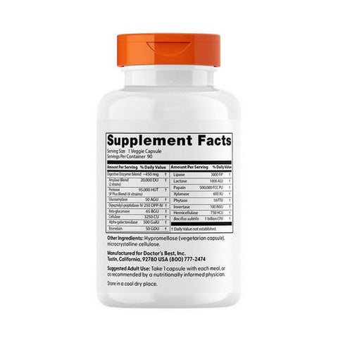 Doctors Best, Digestive Enzymes, 90 Veggie Caps Doctors Best