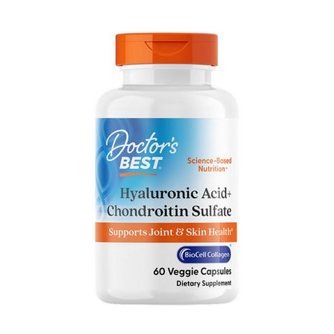 Doctors Best, Hyaluronic Acid Plus Chondroitin Sulfate With Biocell Collagen, 100 mg, 60 Veggie Caps