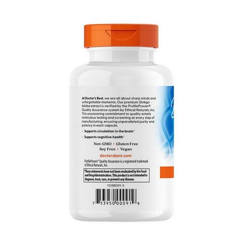 Doctors Best, Extra Strength Ginkgo, 120 mg, 120 Veggie Caps