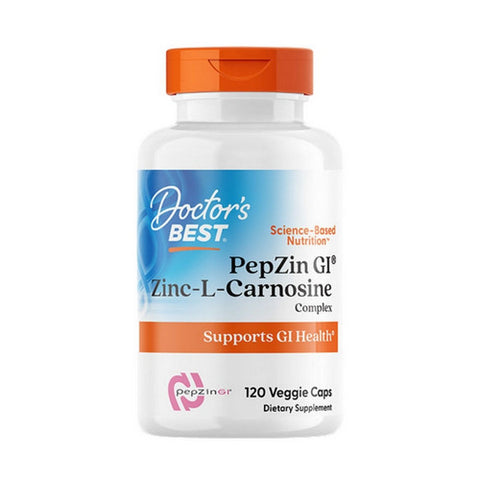 Doctors Best, PepZin GI Zinc Carnosine Complex, 16 mg, 120 Veggie Caps