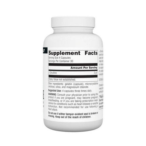 Source Naturals, L-Citrulline, 500 mg, 120 Caps Source Naturals