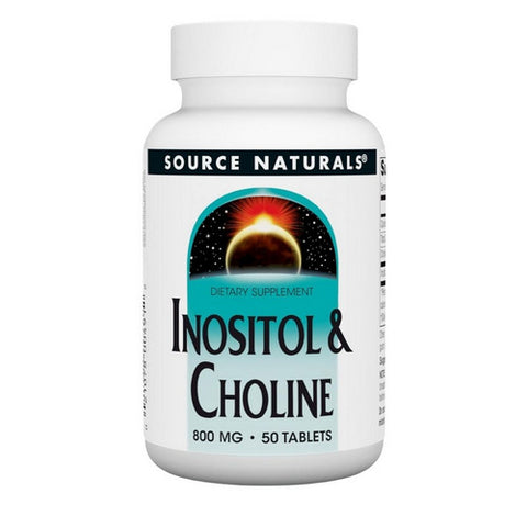Source Naturals, Inositol And Choline, 800 Mg, 50 Tabs