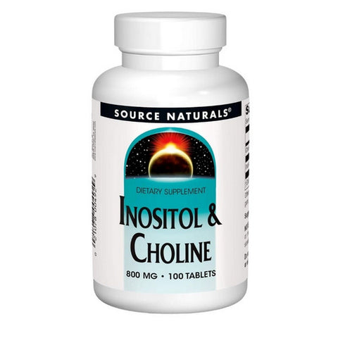 Source Naturals, Inositol And Choline, 800 Mg, 100 Tabs