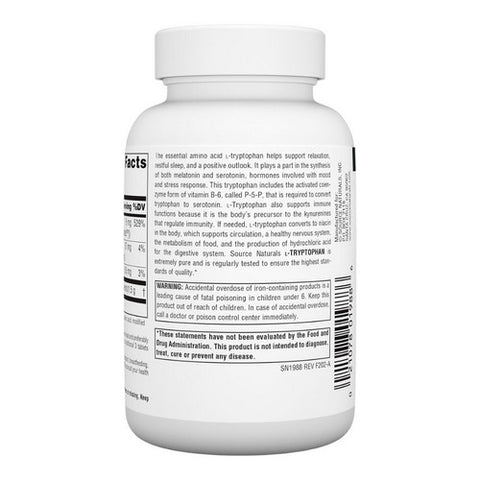 Source Naturals, L-Tryptophan, 500 mg, 120 Tabs