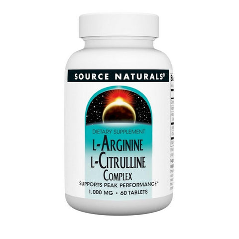 Source Naturals, L-Arginine L-Citrulline Complex, 60 Tabs