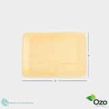 Ozo EcoPro, Palm Leaf Plates Rectangle 9" X 6", 25 Packets