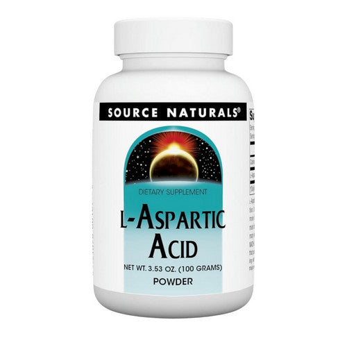 Source Naturals, L-Aspartic Acid Powder, 3.53 Oz