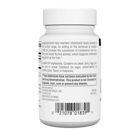 Source Naturals, Guggulsterones, 37.5 mg, 60 Tabs