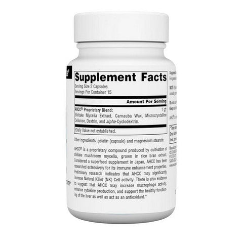 Source Naturals, AHCC with BioPerine, 500 mg, 30 Caps Source Naturals