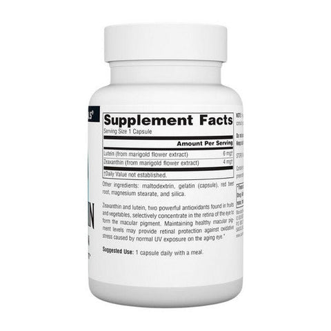 Source Naturals, Zeaxanthin With Lutein Capsules, 60 Caps Source Naturals