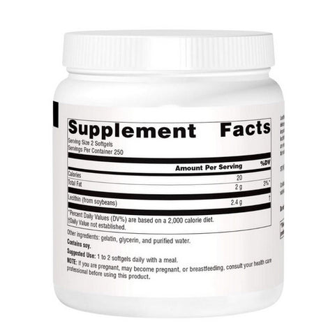 Source Naturals, Lecithin, 1200 mg, 500 Softgels