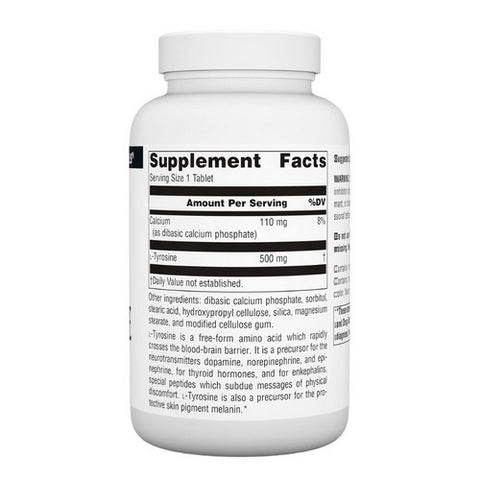 Source Naturals, L-Tyrosine, 500 MG, 100 Tabs