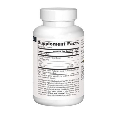 Source Naturals, Lutein With Floraglo, 20 Mg, 60 Caps Source Naturals