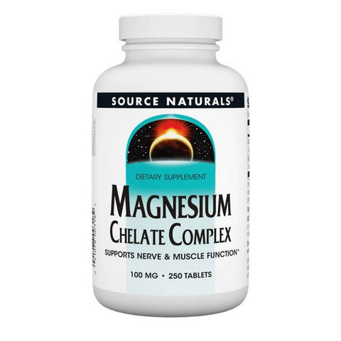 Source Naturals, Magnesium Chelate Complex, 100 mg, 250 Tabs