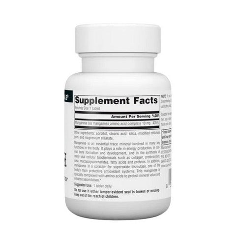 Source Naturals, Manganese Chelate, 10 mg, 100 Tabs Source Naturals
