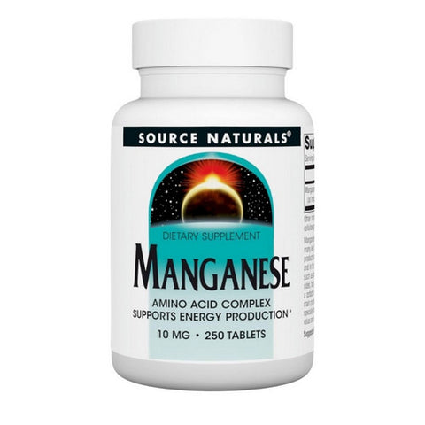 Source Naturals, Manganese Chelate, 10 mg, 250 Tabs