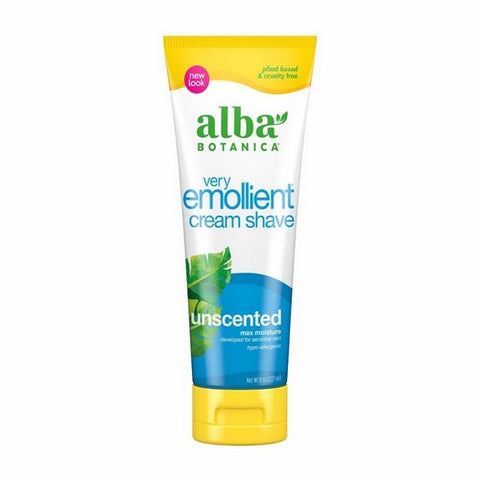 Alba Botanica, Very Emollient Cream Shave Unscented, 8 Oz Alba Botanica