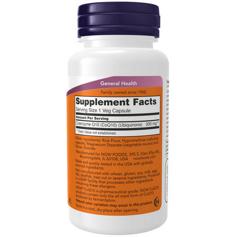 Now Foods, Coq10, 200 mg, 60 Vcaps