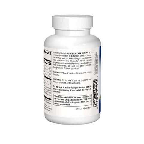 Planetary Herbals, Valerian Easy Sleep, 60 Tabs