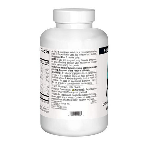 Source Naturals, Alfalfa, 648 Mg, 1000 Tabs