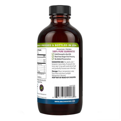 Amazing Herbs, Premium Black Seed Oil, 8 Oz