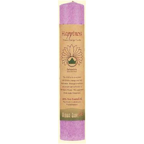 Aloha Bay, Chakra Pillar Candle Happiness Violet, 1 Count