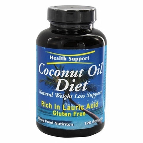Health Support, Coconut Oil Diet Natural Weight Loss, 120 Cap