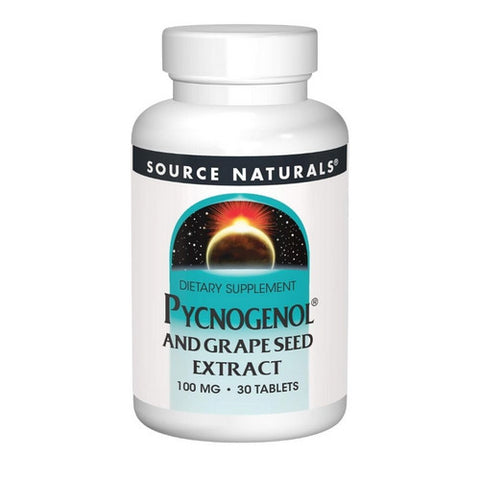 Source Naturals, Pycnogenol and Grape Seed Extract, 100 30 Tabs