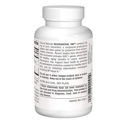 Source Naturals, Resveratrol, 100 mg, 120 caps