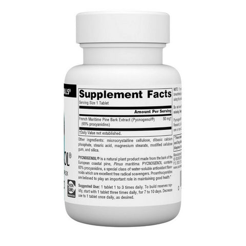 Source Naturals, Pycnogenol Proanthocyanidin Complex, 50 MG, 60 Tabs
