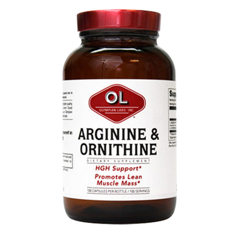 Olympian Labs, Arginine & Ornithine, 500mg &250mg, 100 caps