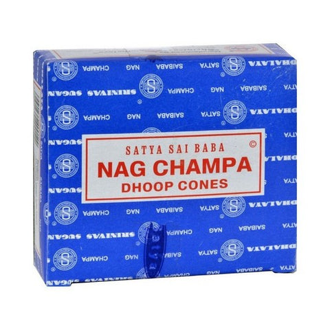 Sai Baba, Nag Champa Incense Cones, 1 Pack Of 12 Cones