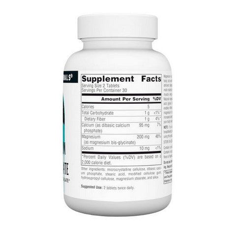 Source Naturals, Magnesium Bis-Glycinate, 60 tabs Source Naturals