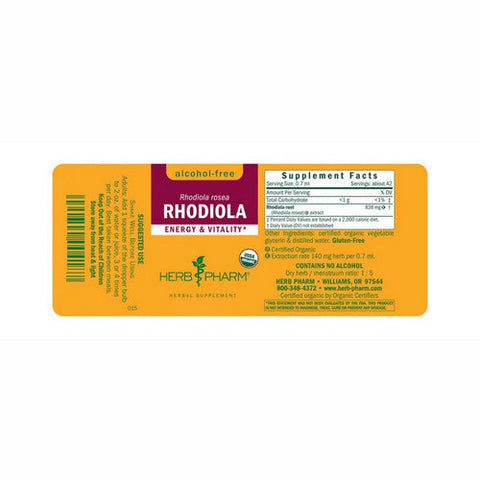Herb Pharm, Rhodiola Alcohol-Free, 4 oz Herb Pharm