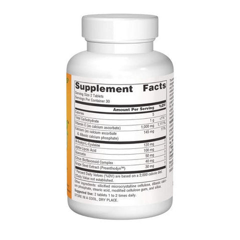 Source Naturals, Systemic C tablets, 500mg, 60 Tabs Source Naturals