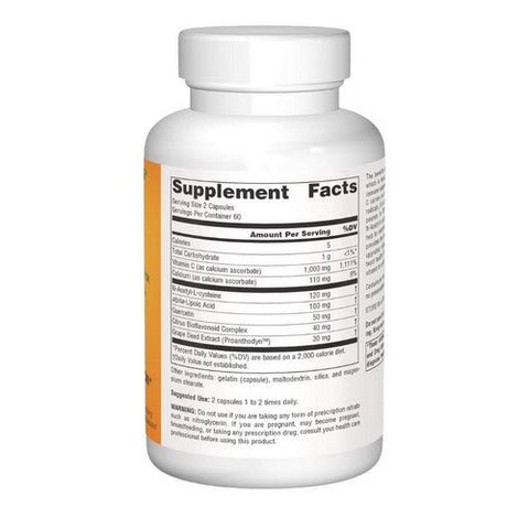 Source Naturals, Systemic C Capsules, 500mg, 120 Caps Source Naturals