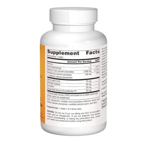 Source Naturals, Systemic C tablets, 1000mg, 100 Tabs Source Naturals