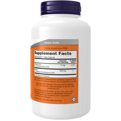 Now Foods, Gaba, 500 mg, 200 Caps Now Foods