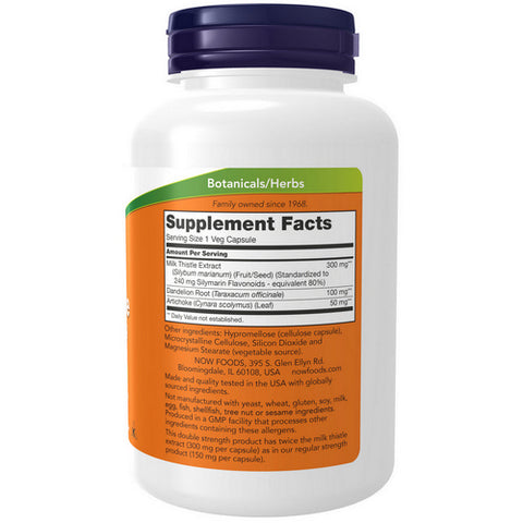 Now Foods, Silymarin Double Strength, 300 mg, 200 Veg Caps