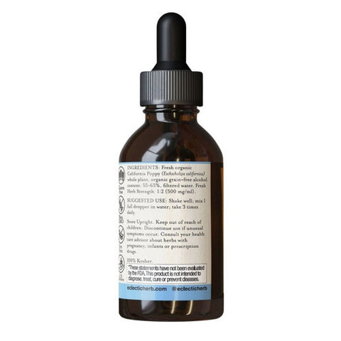 Eclectic Herb, California Poppy, 2 Oz with Alcohol