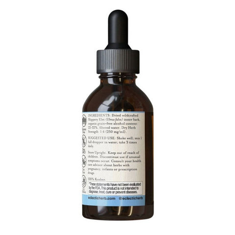 Eclectic Herb, Slippery Elm, 2 Oz with Alcohol